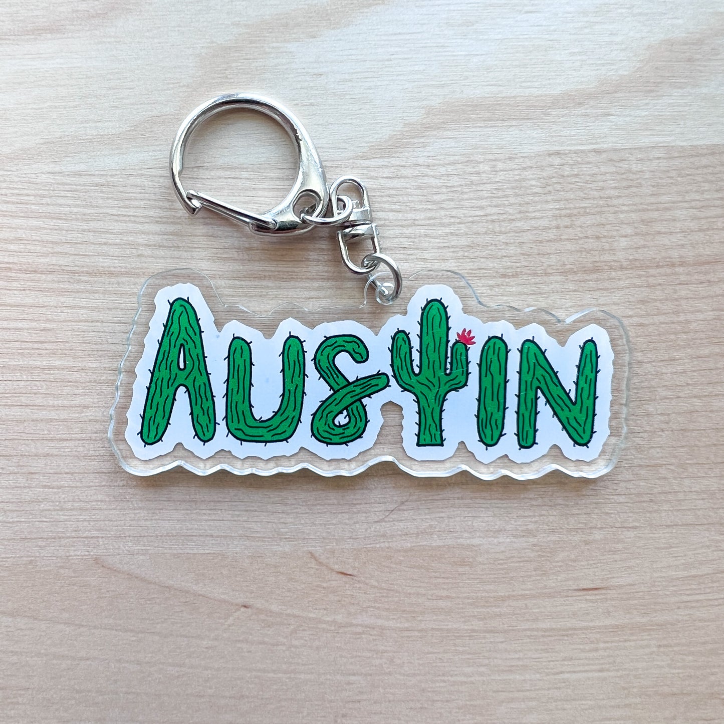 Austin Cactus Keychain