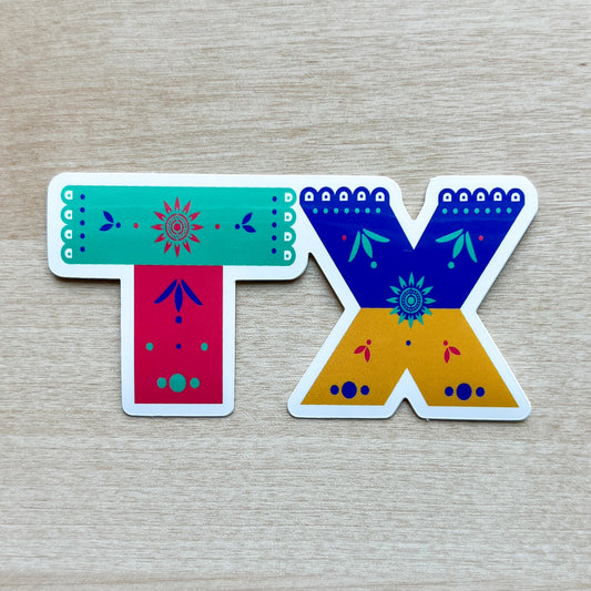 Texas Papel Picado Sticker