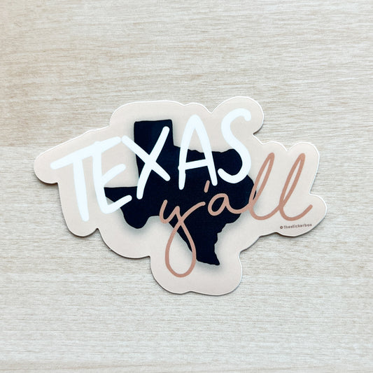 Texas Y'all Sticker