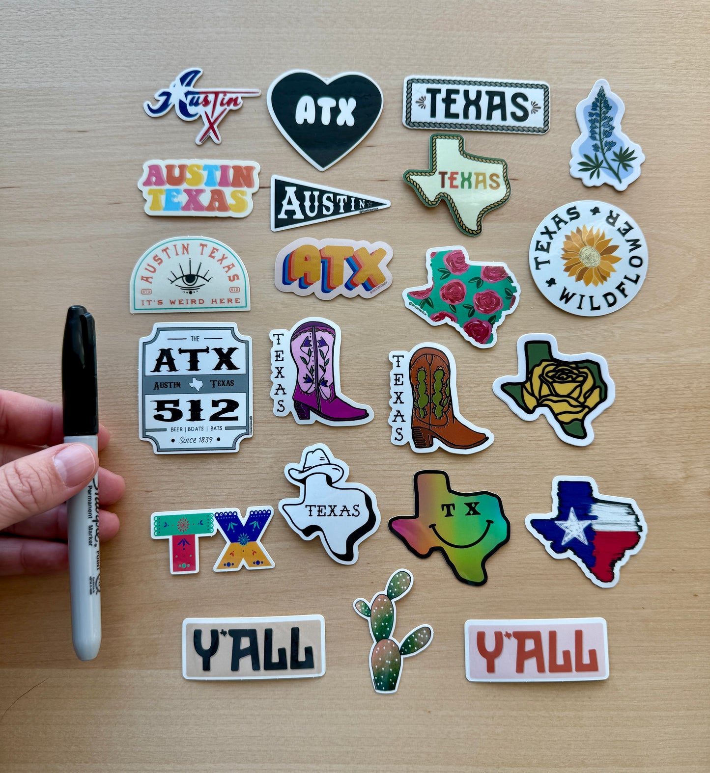 Texas Mini Stickers