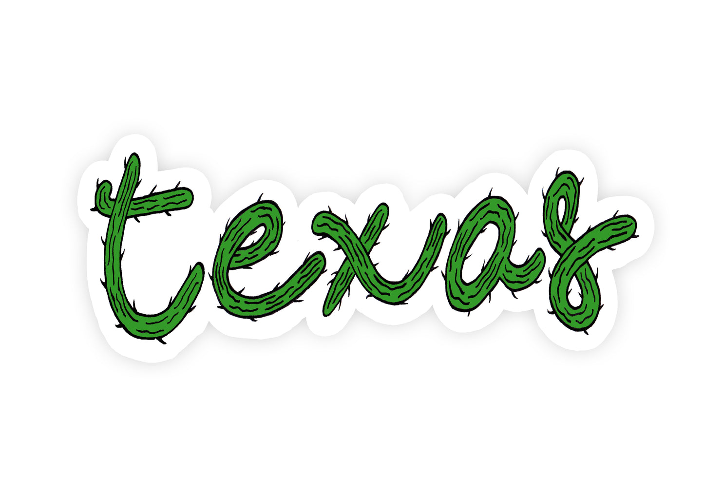 Texas Cactus Sticker