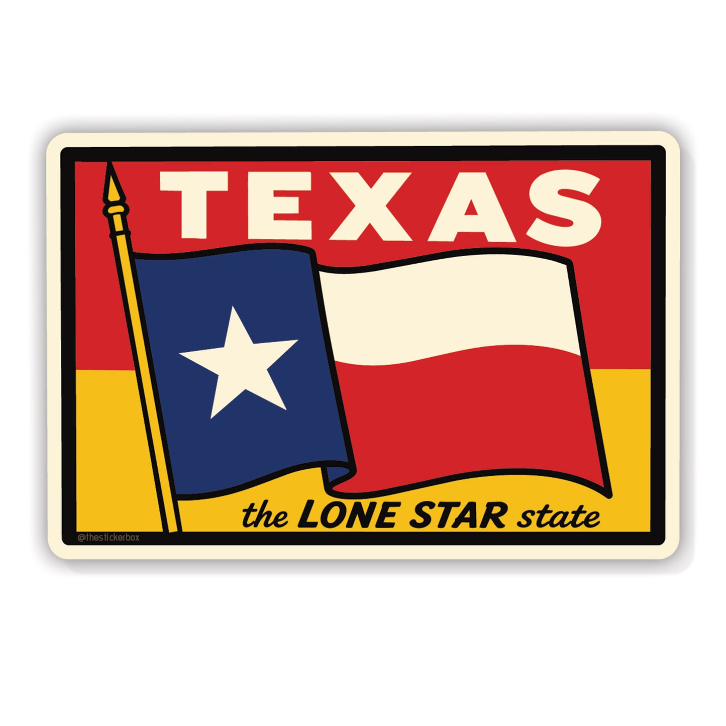Vintage Style Texas Flag Sticker