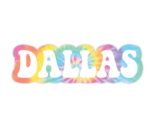 Dallas Tie-Dye Sticker