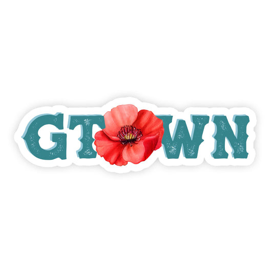 Gtown Poppy Sticker