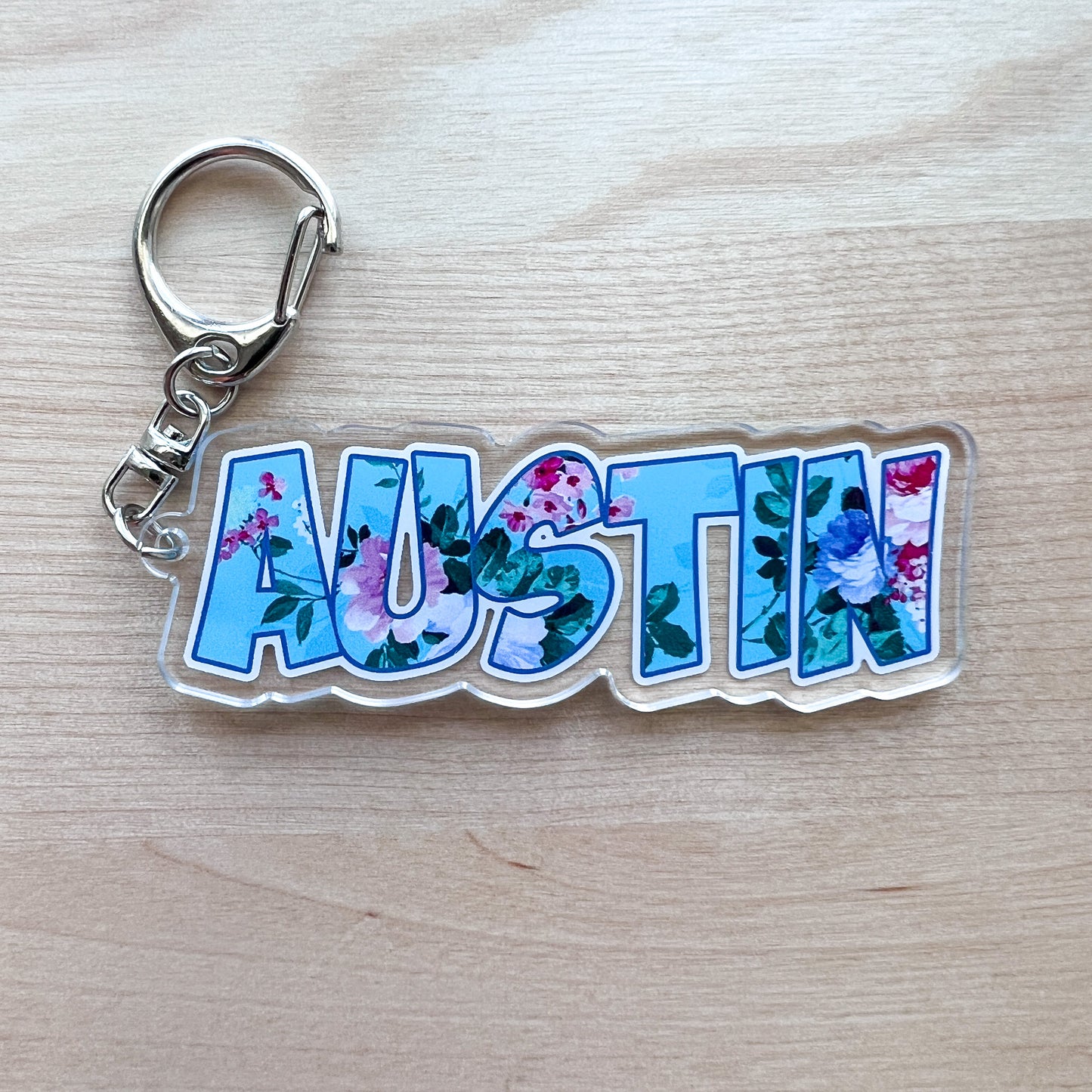 Austin Floral Keychain