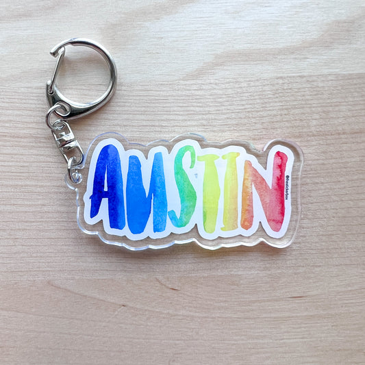 Austin Pride Keychain