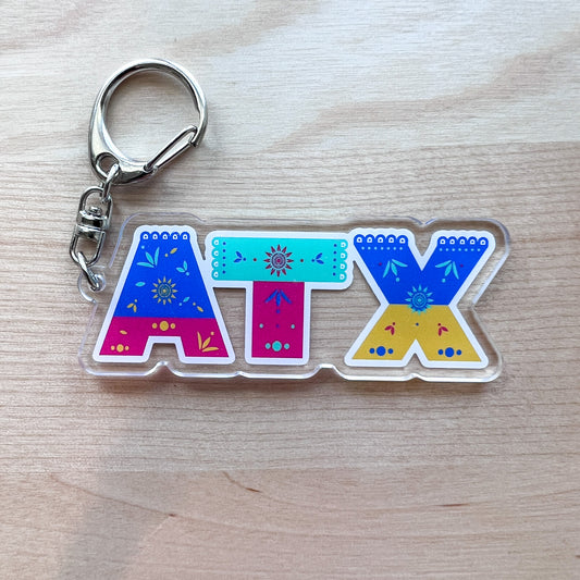 ATX Papel Picado Keychain