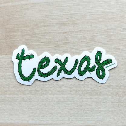 Texas Cactus Sticker
