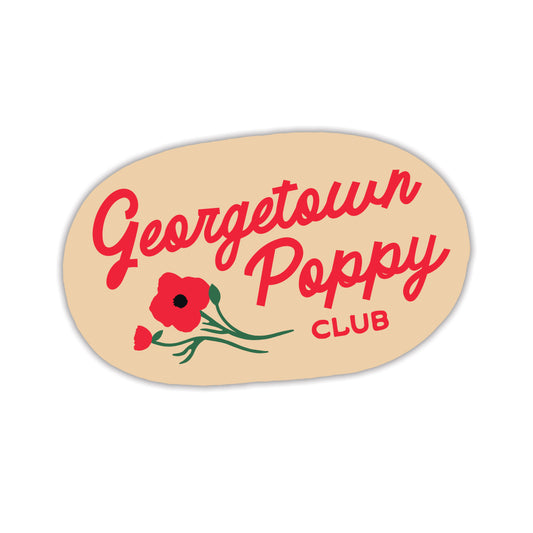 Georgetown Poppy Club Sticker
