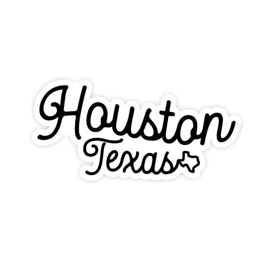 Houston Script Sticker